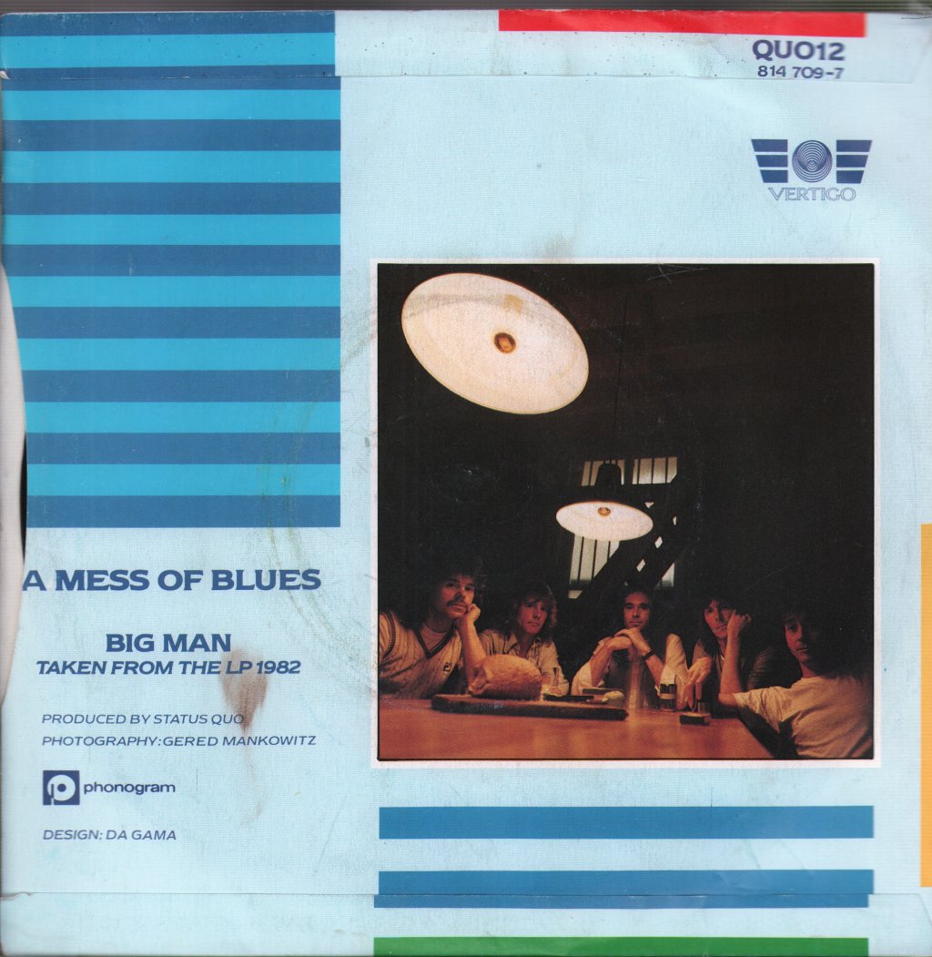 Status Quo - A Mess Of Blues - 7 Inch