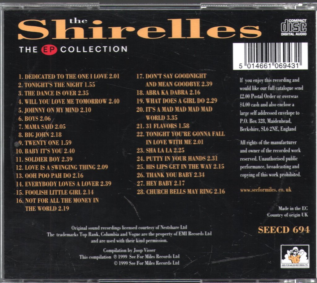 Shirelles - EP Collection - Cd