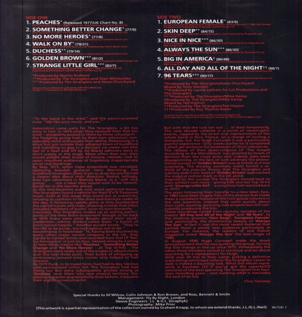 Stranglers - Greatest Hits 1977-1990 - Lp