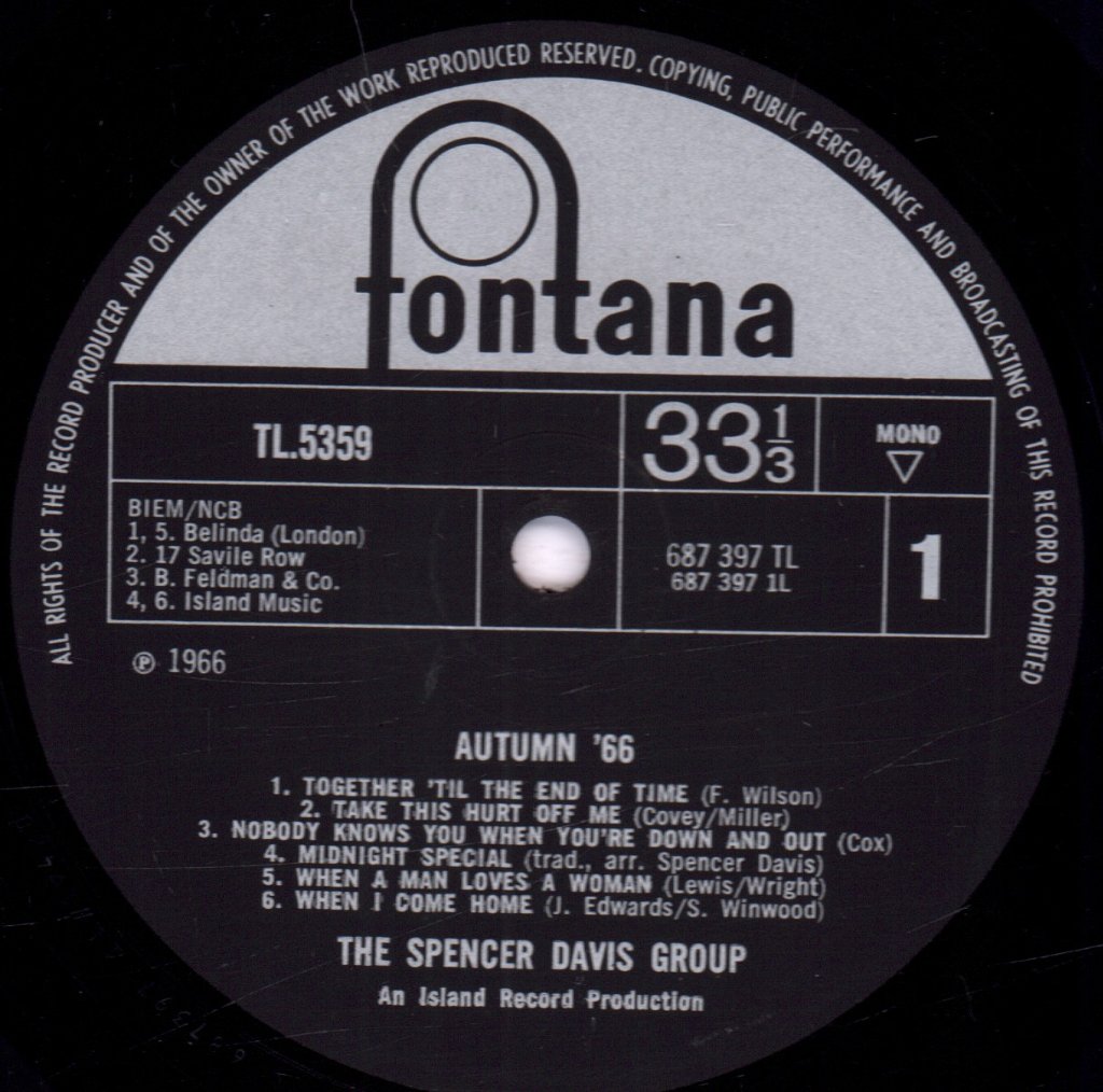 Spencer Davis Group - Autumn '66 - Lp