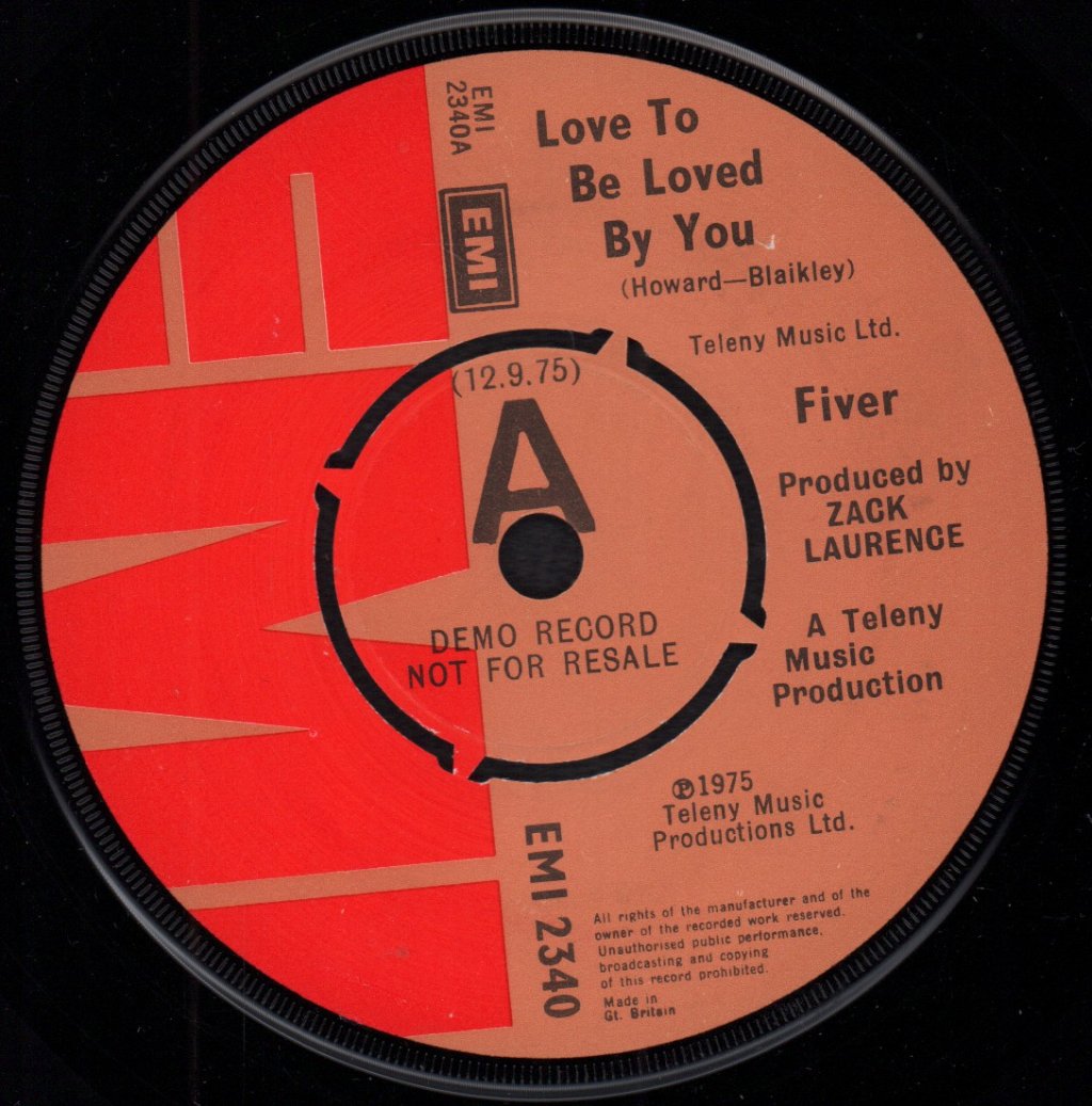 Fiver (70'S Artist) - Love To Be Loved By You - 7 Inch