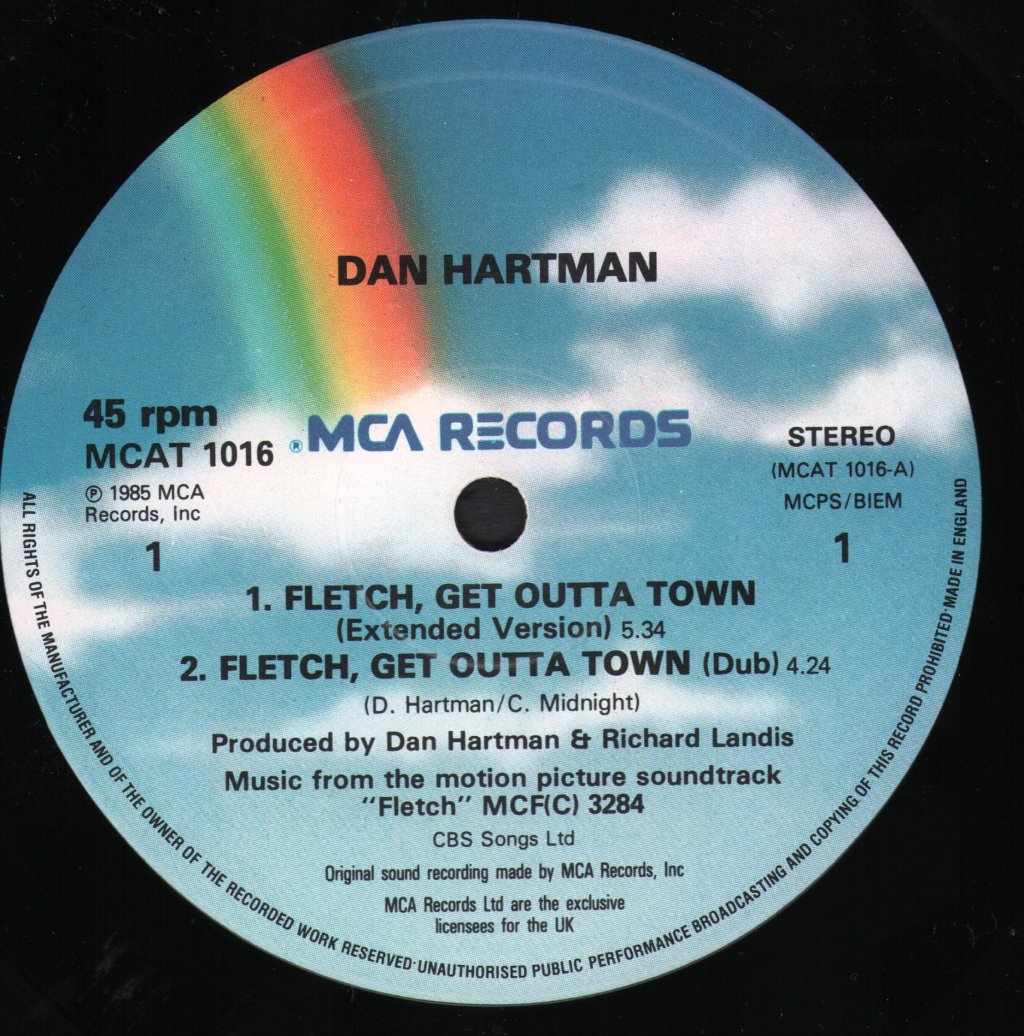 Dan Hartman - Get Outta Town - 12 Inch
