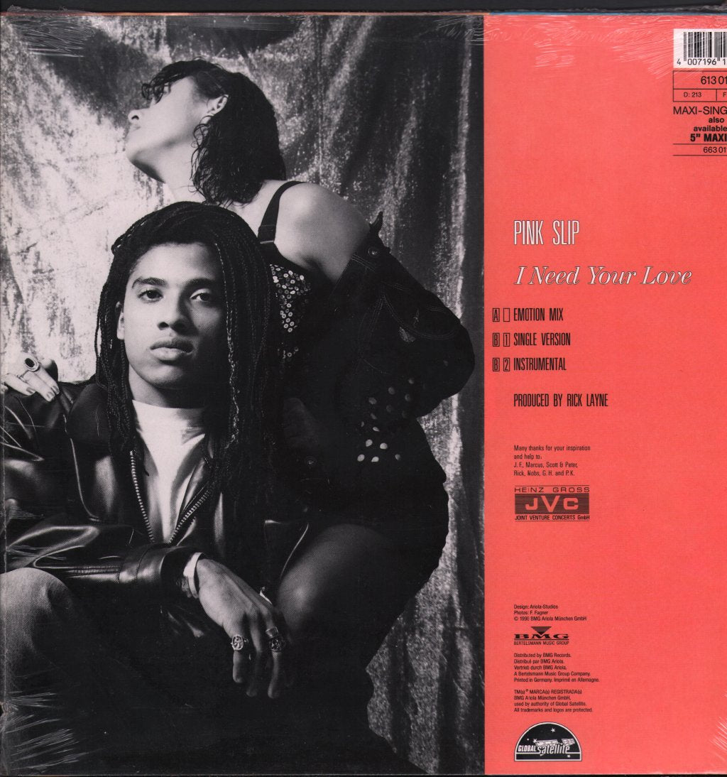 Pink Slip - I Need Your Love - 12 Inch