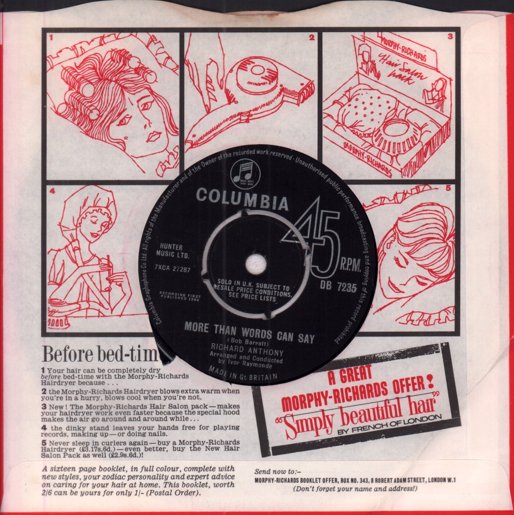 Richard Anthony - If I Loved You - 7 Inch