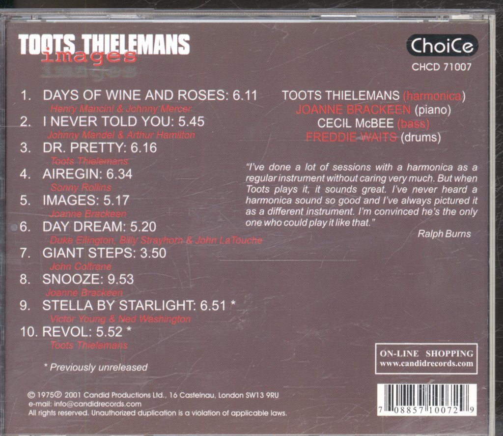 Toots Thielemans - Images - Cd