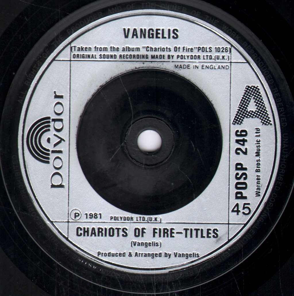 Vangelis - Chariots Of Fire - 7 Inch