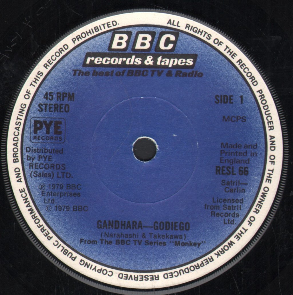 Godiego - Theme From The Bbc Tv Series Monkey - Gandhara - 7 Inch