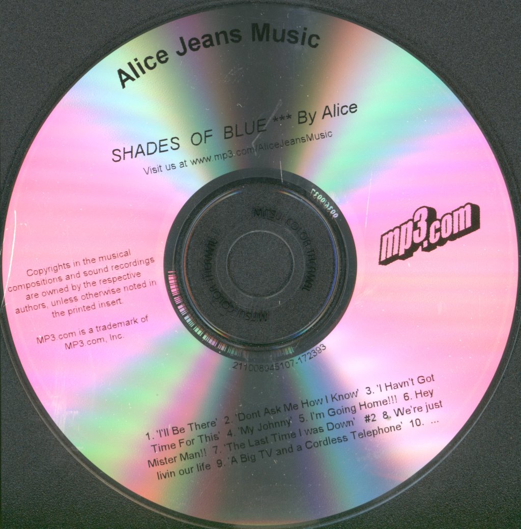 Alice Jeans Music - Shades Of Blue - By Alice - Cdr