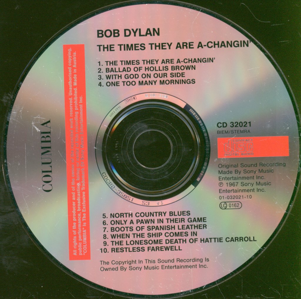 Bob Dylan - Times They Are A-Changin' - Cd