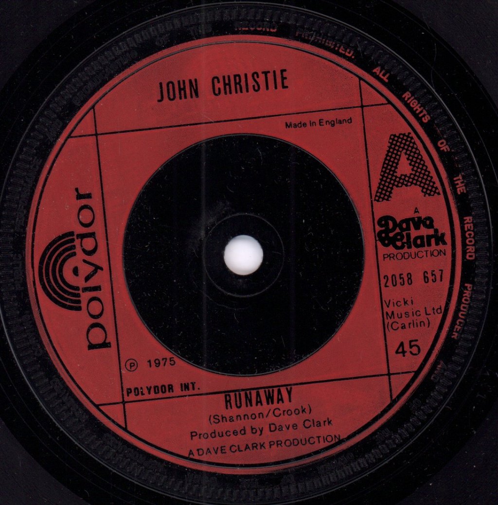 John Christie - Runaway - 7 Inch