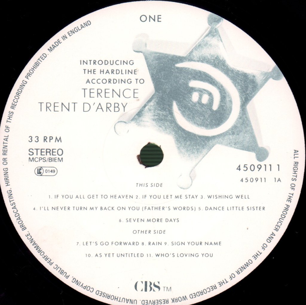 Terence Trent D'Arby - Introducing The Hardline According To - Lp