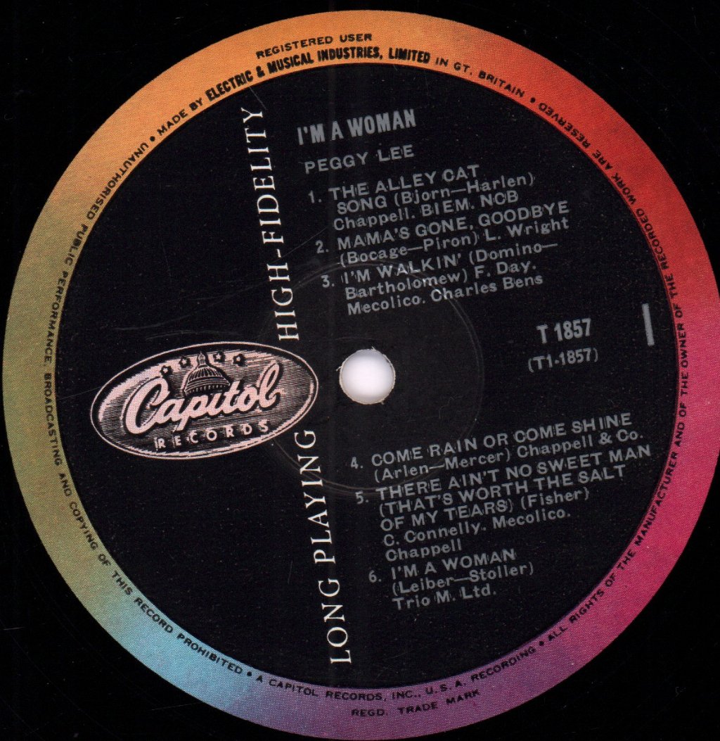 Peggy Lee - I'm A Woman - Lp
