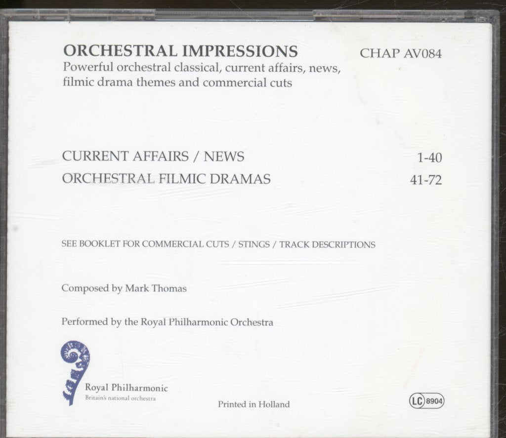 Royal Philharmonic Orchestra - Mark Thomas - Orchestral Impressions - Cd