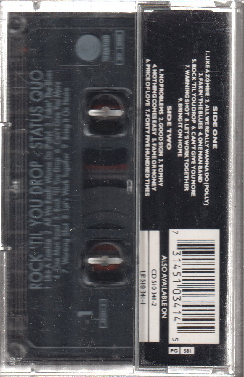 Status Quo - Rock 'Til You Drop - Cassette