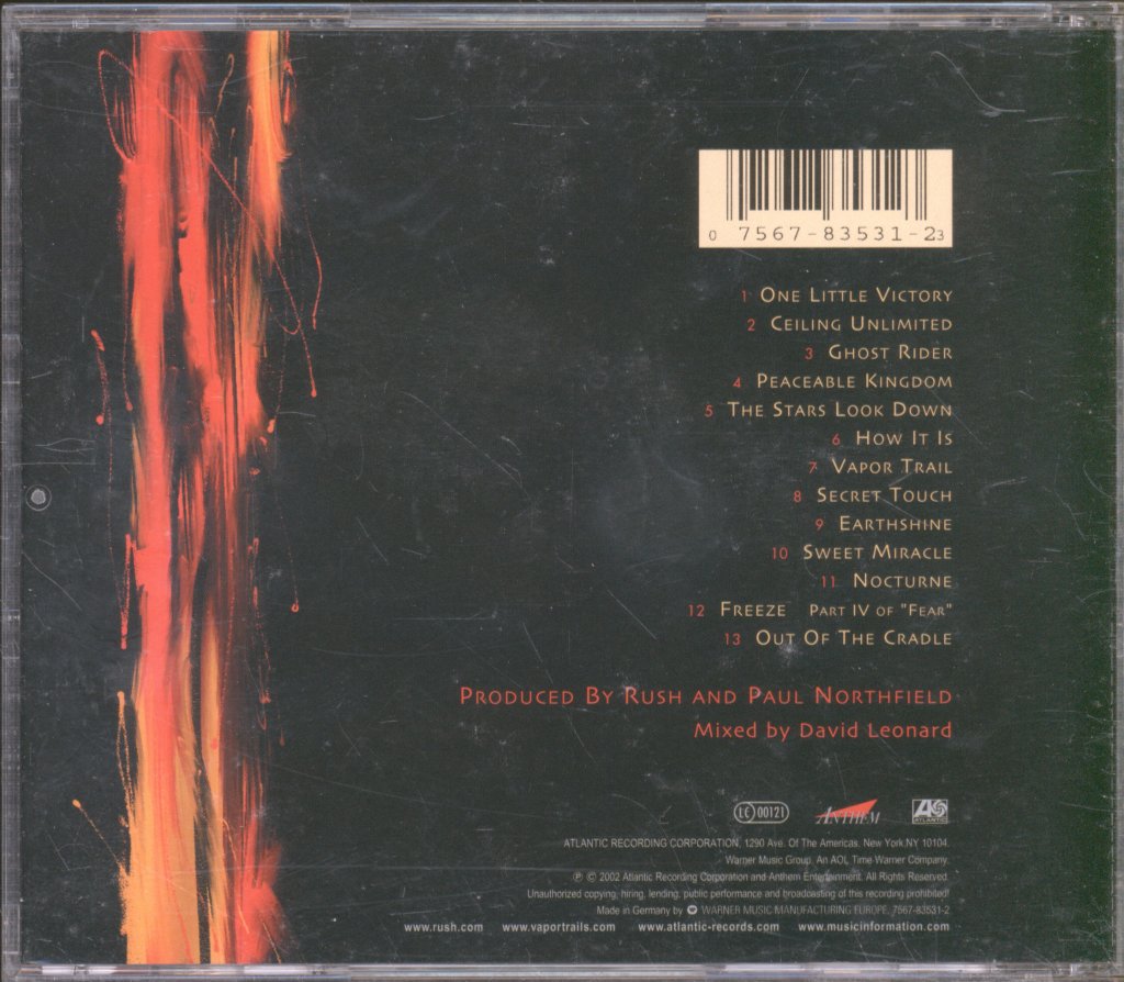 Rush - Vapor Trails - Cd