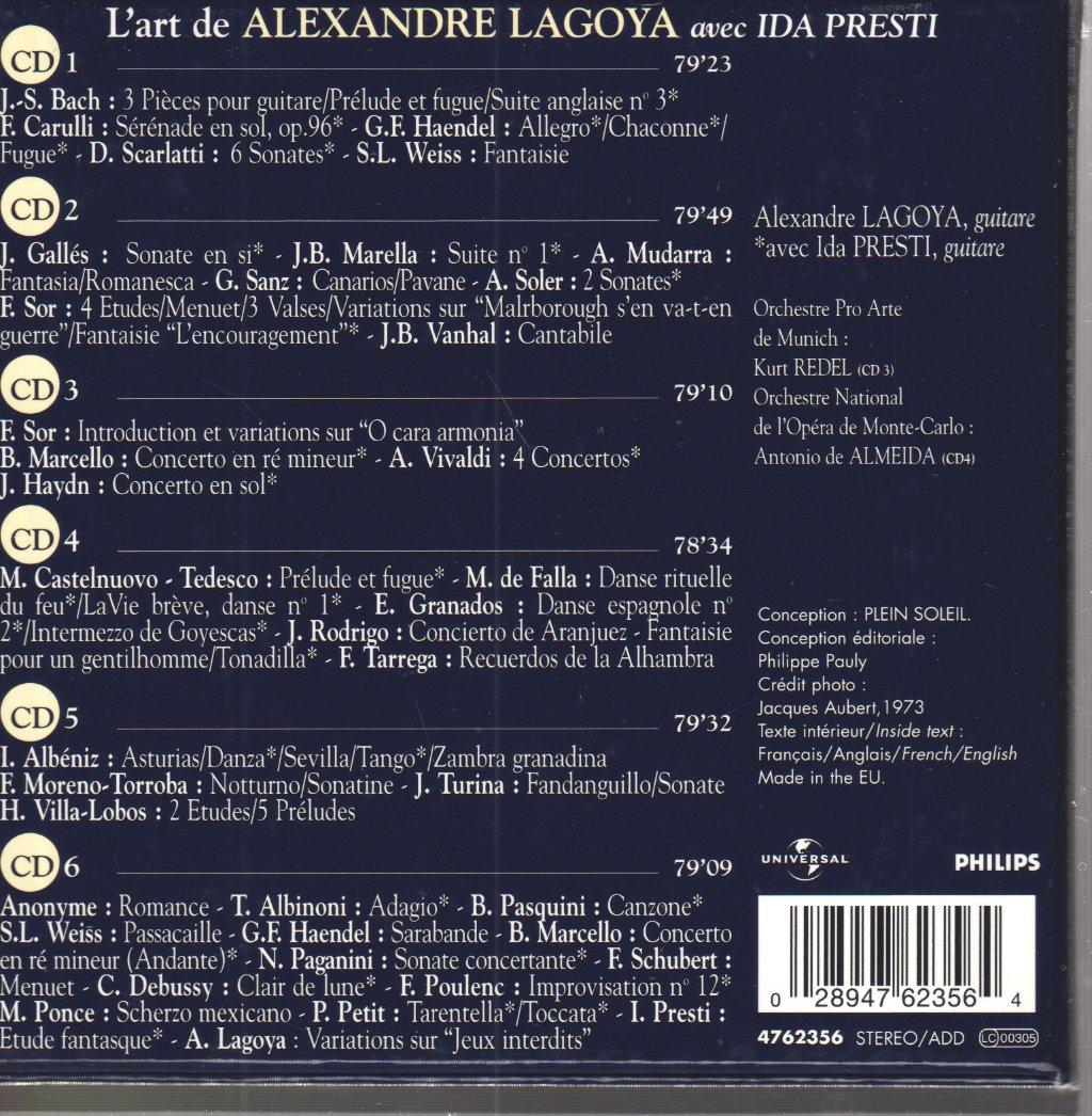 Alexandre Lagoya Avec Ida Presti - L’Art De Alexandre Lagoya Avec Ida Presti - Cd Set