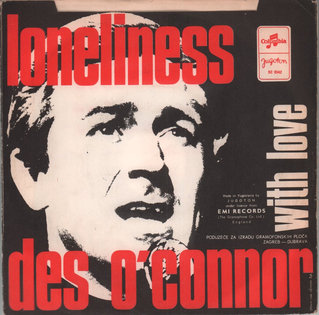Des O'Connor - Loneliness / With Love - 7 Inch