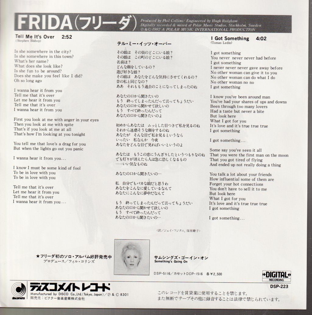 Frida - Tell Me It's Over - 7 Inch