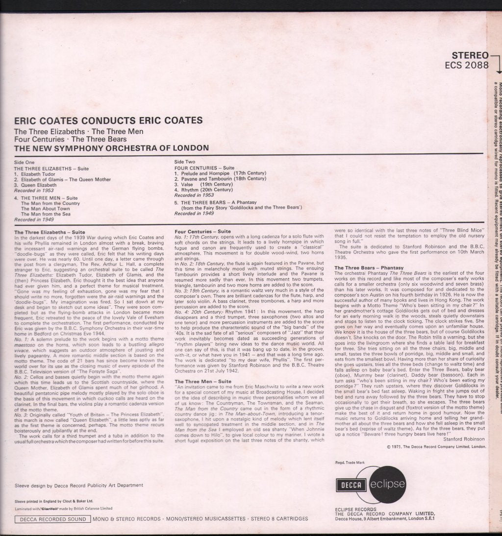 Eric Coates - Eric Coates Conducts Eric Coates - Lp