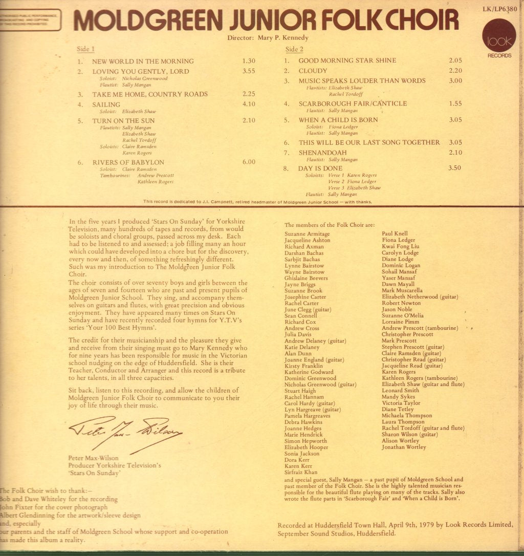 Moldgreen Junior Folk Choir - Last Songs Together - Lp