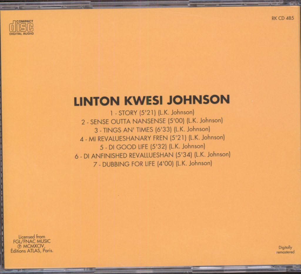 Linton Kwesi Johnson - Sense Outta Nansense - Cd
