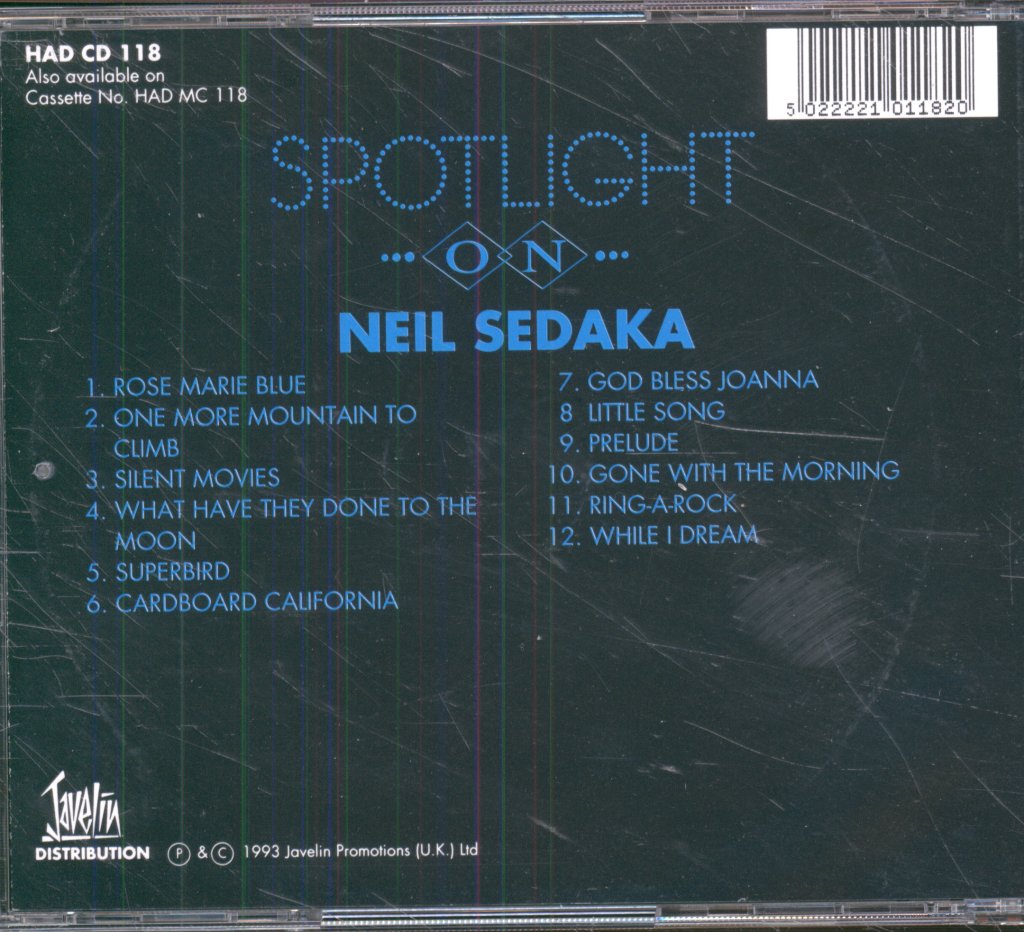 Neil Sedaka - Spotlight On Neil Sedaka - Cd