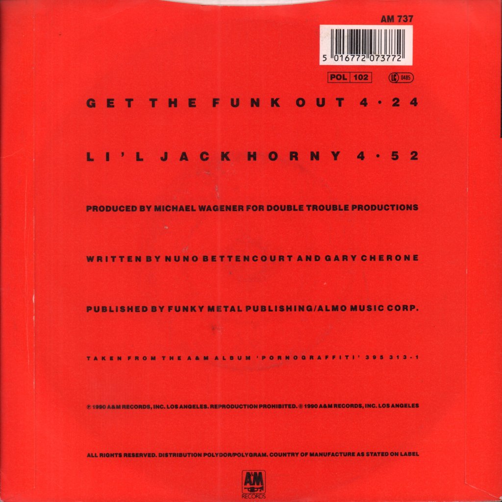 Extreme - Get The Funk Out - 7 Inch