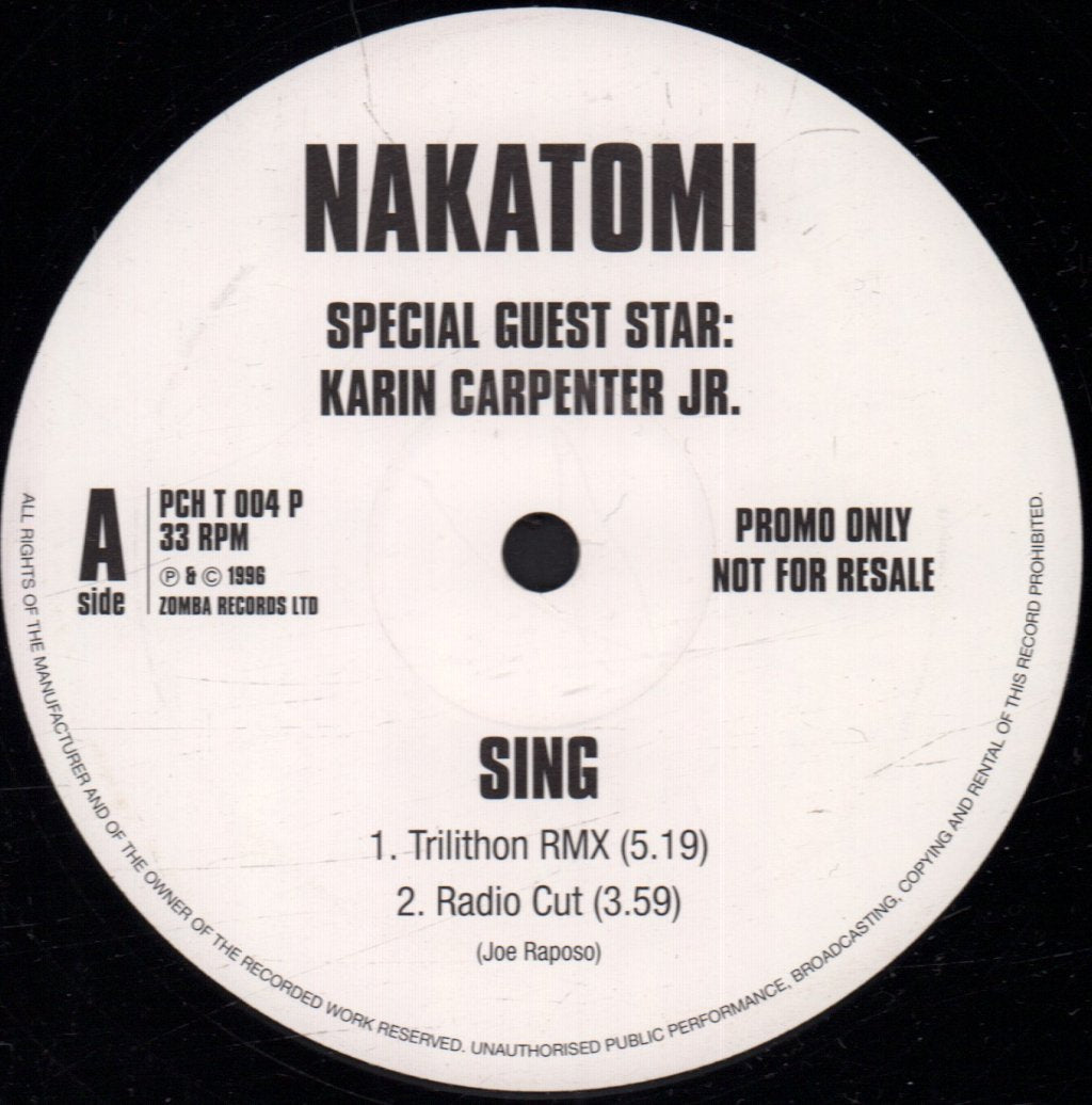 Nakatomi Special Guest Star: Karen Carpenter Jr. - Sing - 12 Inch
