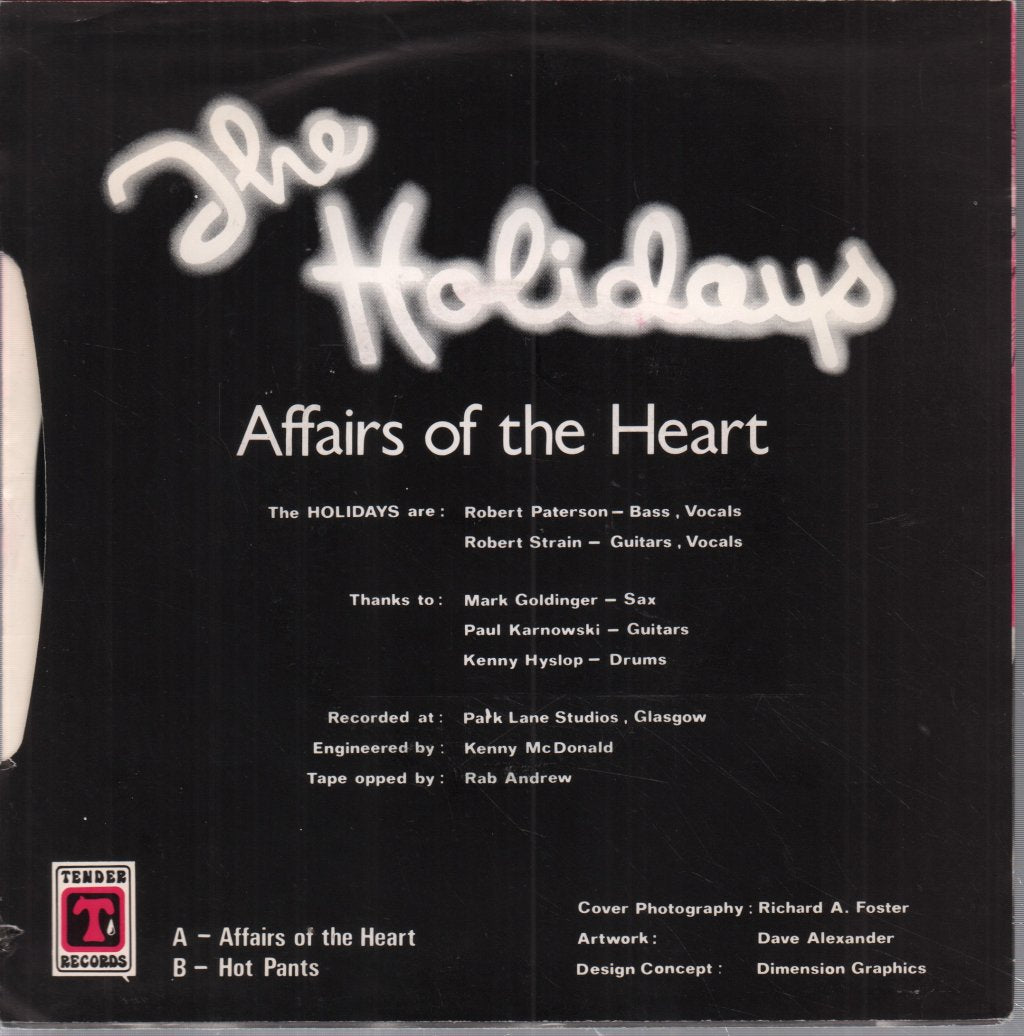 Holidays - Affairs Of The Heart - 7 Inch