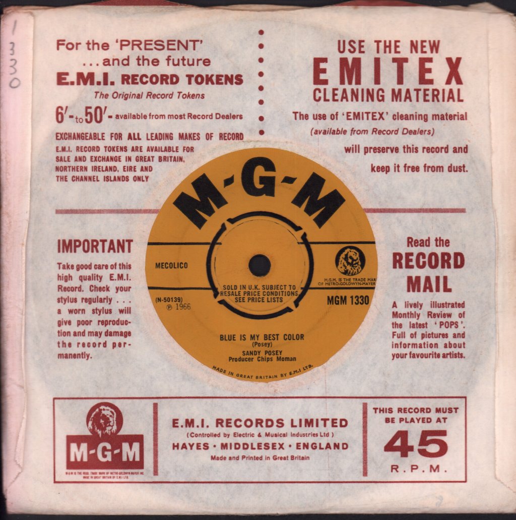 Sandy Posey - Single Girl - 7 Inch