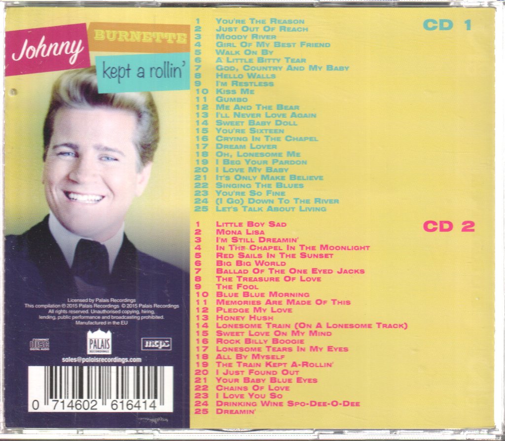 Johnny Burnette - Kept A Rollin' - Double Cd