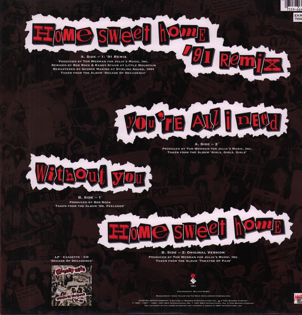 Motley Crue - Home Sweet Home - 12 Inch
