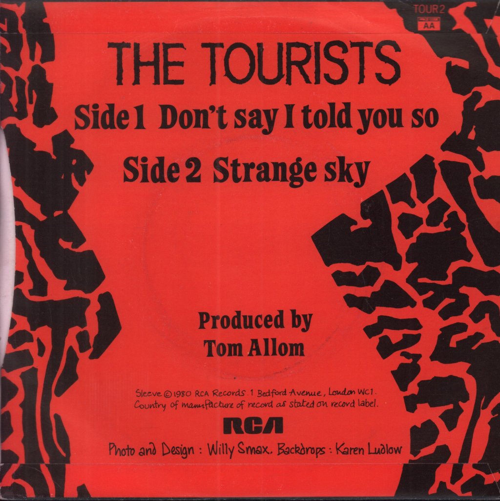Tourists - Don't Say I Told You So - 7 Inch