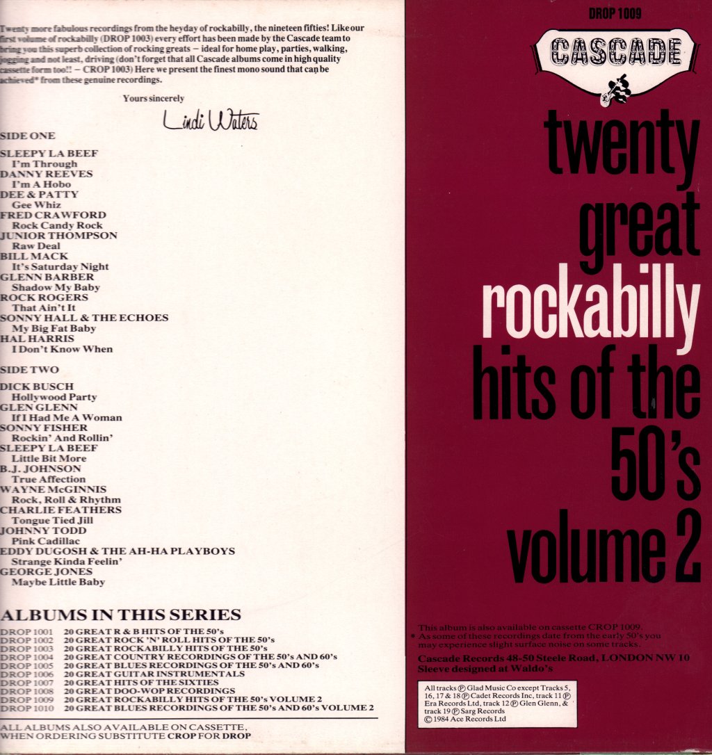 Various Artists - 20 Great Rockabilly Hits Of The 50's Volume 2 - Lp