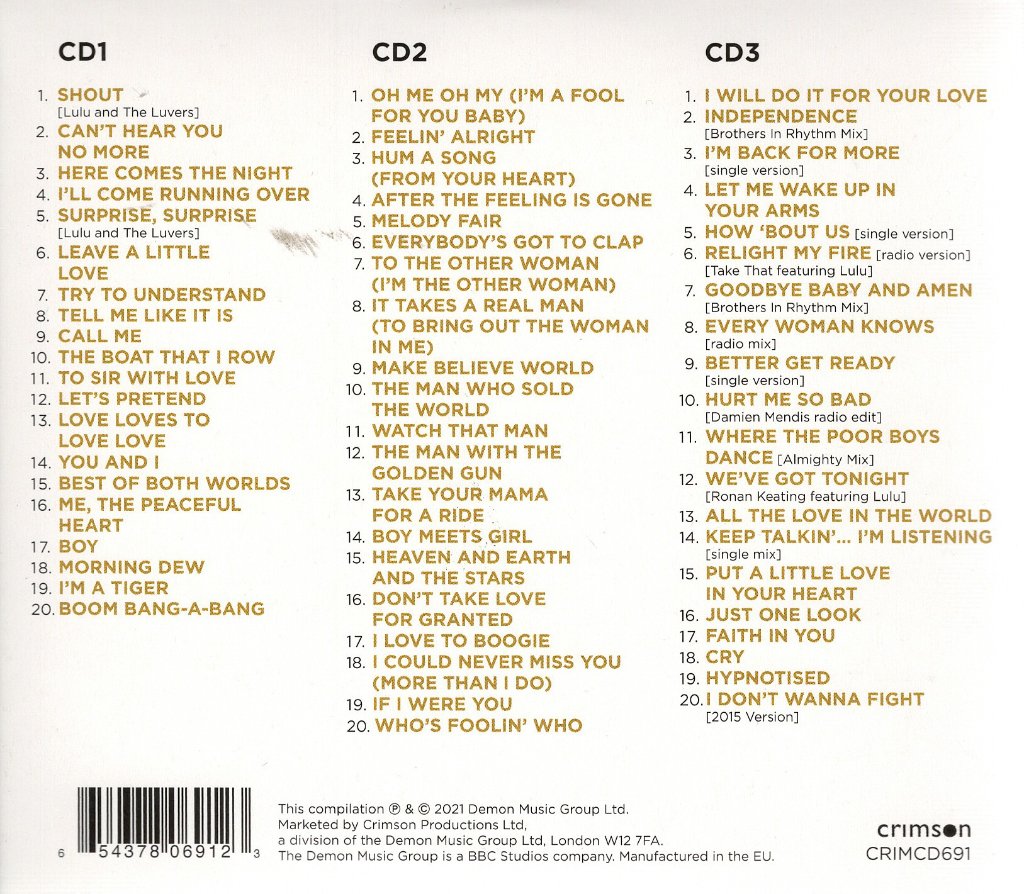 Lulu - Gold - Triple Cd