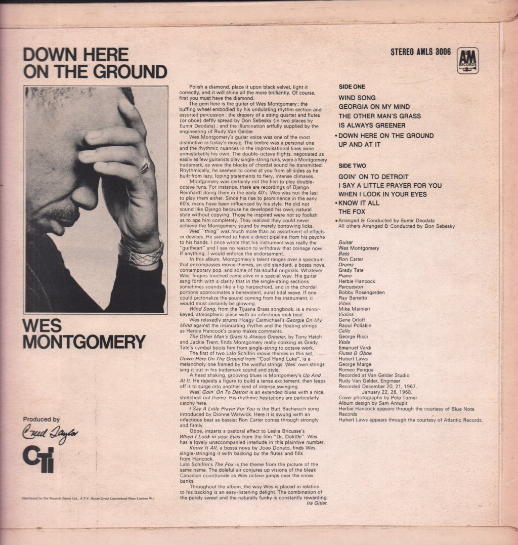 Wes Montgomery - Down Here On The Ground - Lp
