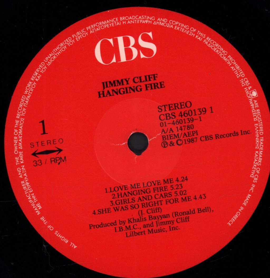 Jimmy Cliff - Hanging Fire - Lp