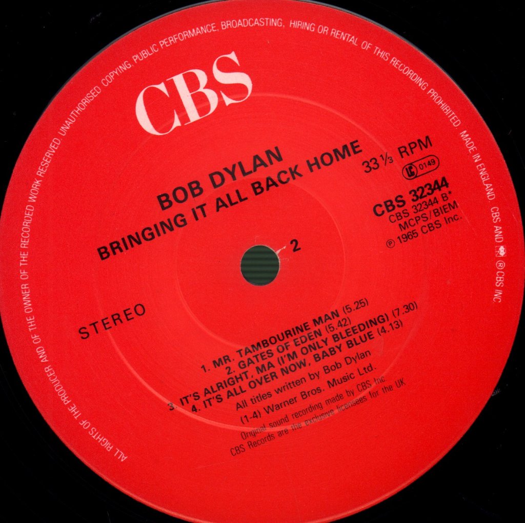 Bob Dylan - Bringing It All Back Home - Lp
