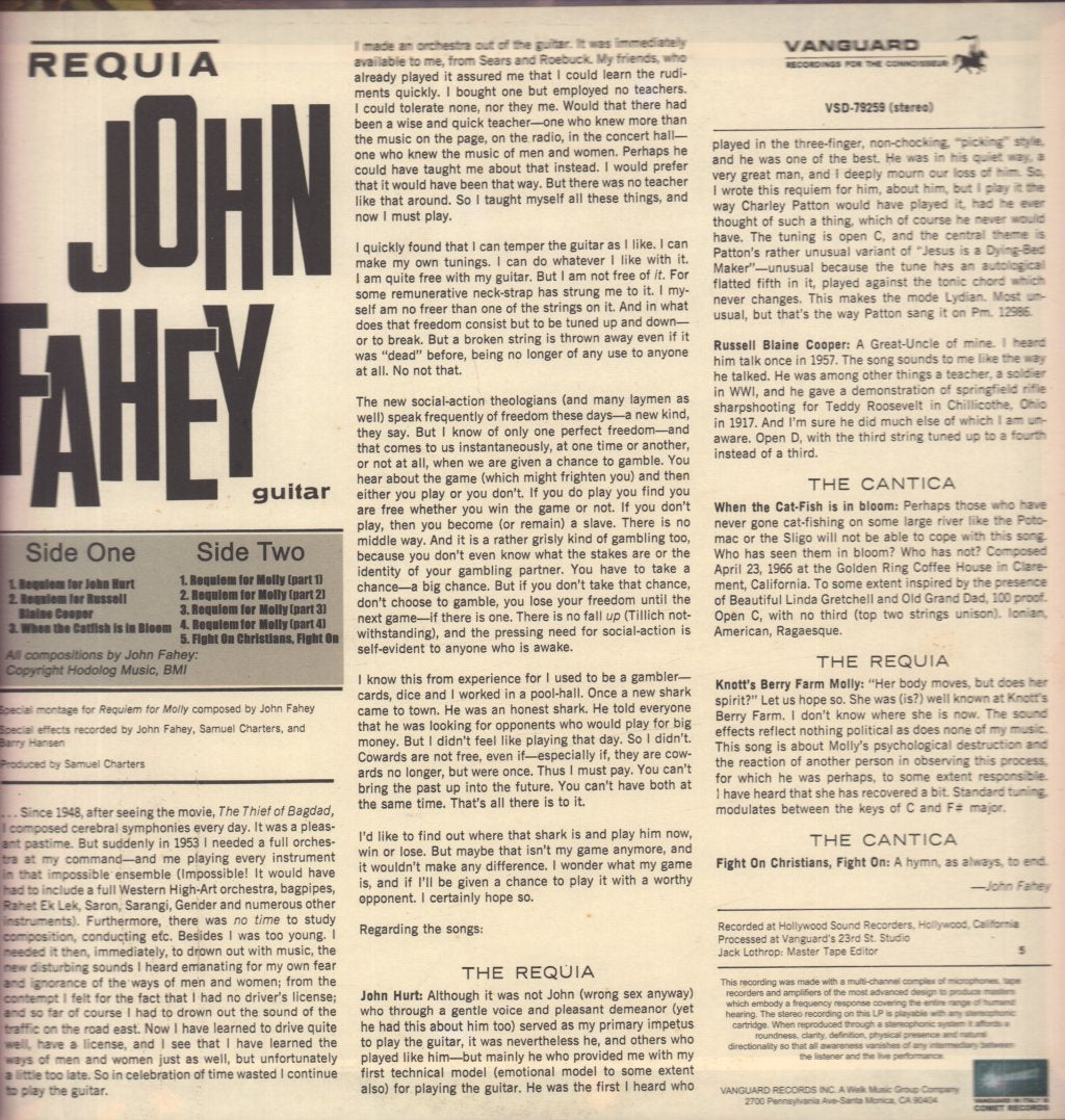 John Fahey - Requia - Lp