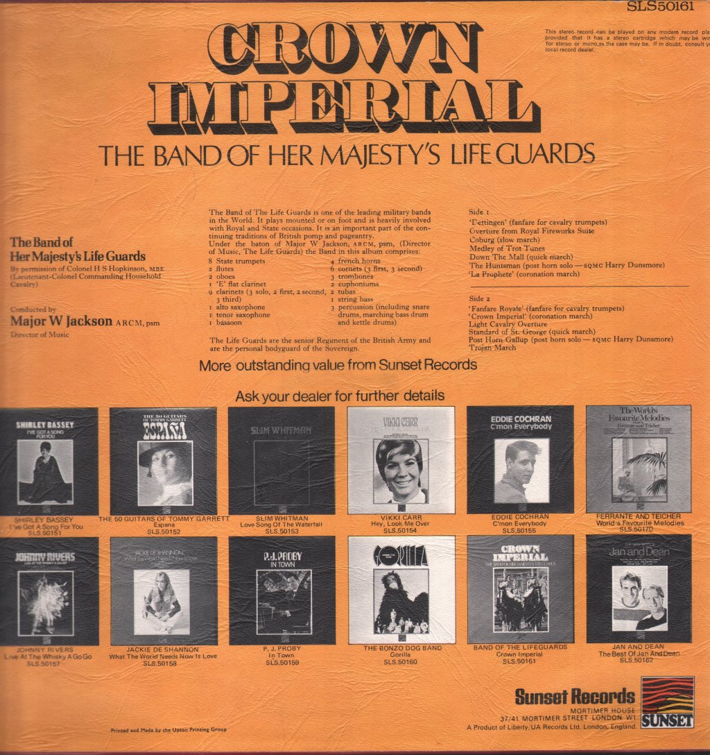 Band Of Her Majesty's Life Guards - Crown Imperial - Lp