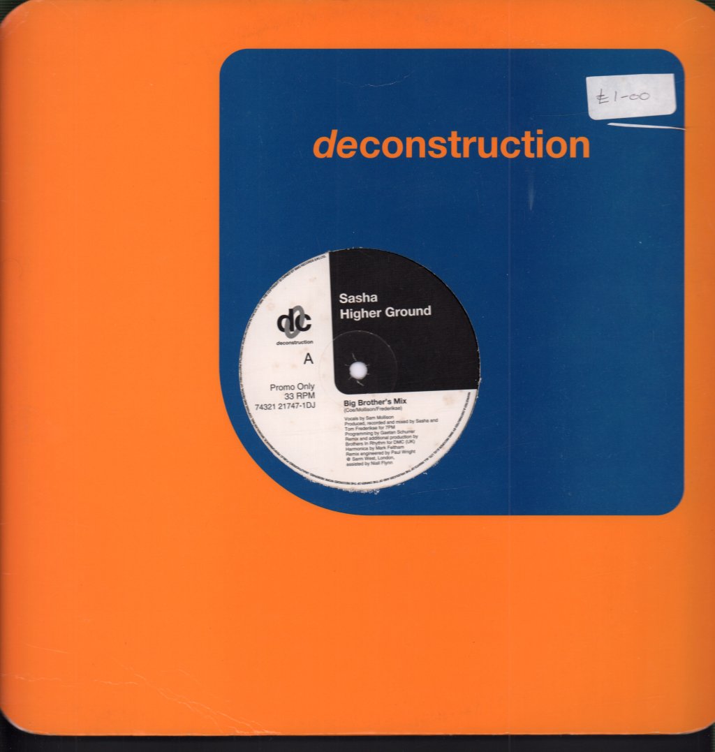 Sasha (Dance) - Higher Ground - 12 Inch