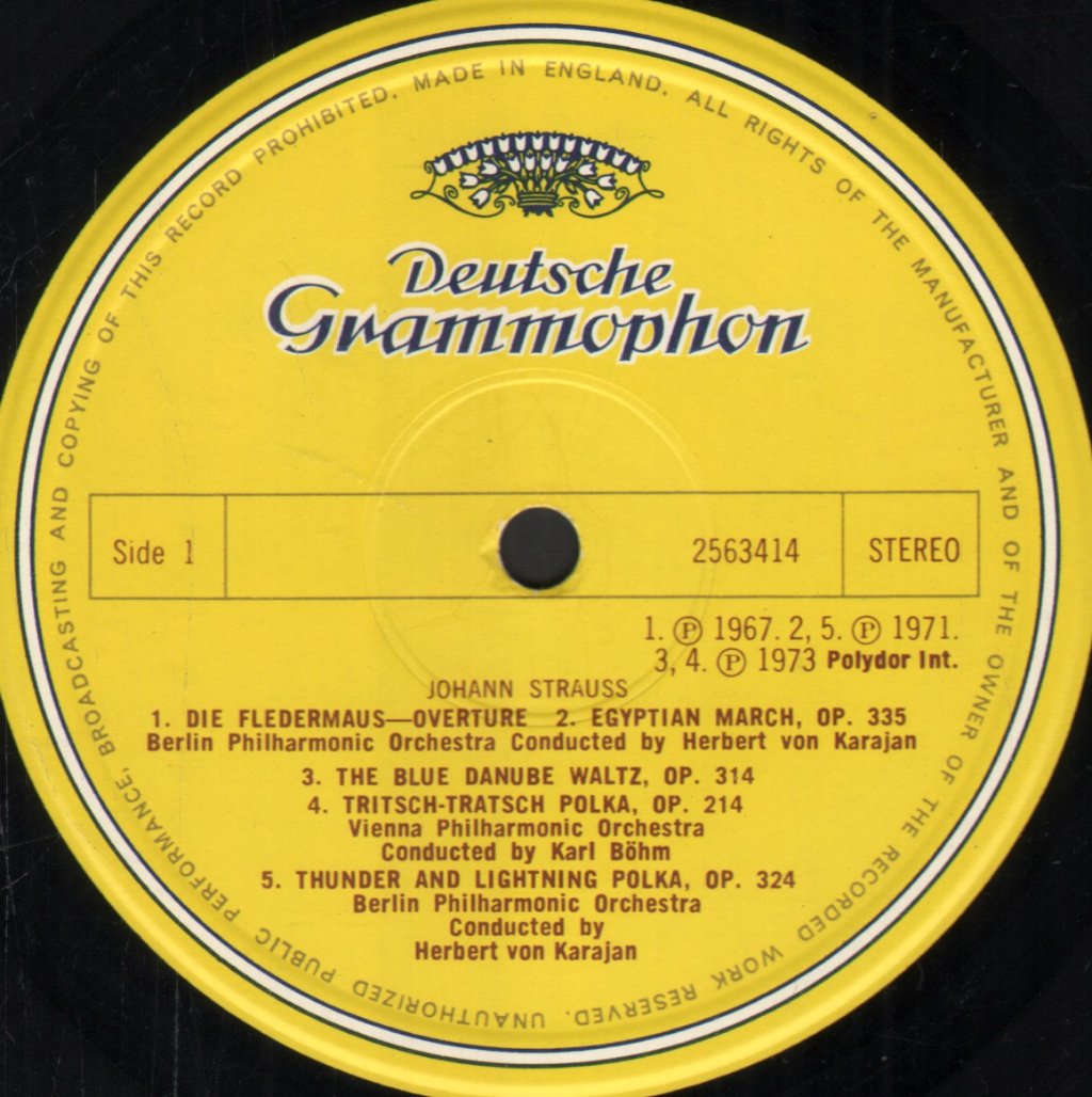 Karl Bohm / Herbert Von Karajan / Vienna Philharmonic / Berlin Philharmonic - Immortal Johann Strauss - Lp