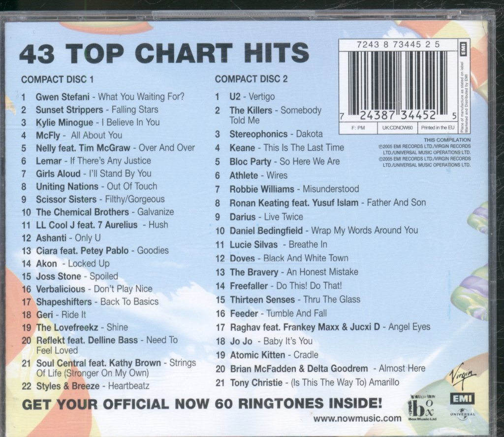 Various Artists - Now That's What I Call Music! 60 - Double Cd