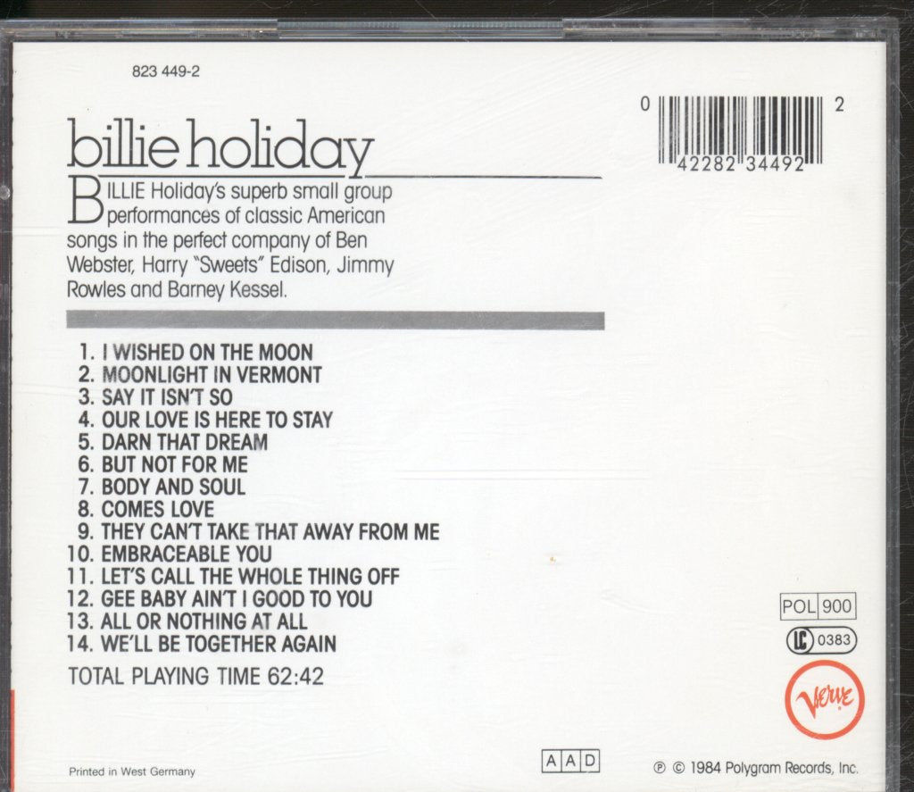 Billie Holiday - Silver Collection - Cd