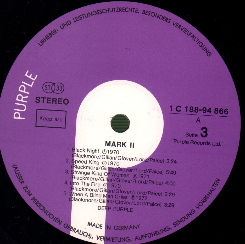 Deep Purple - Mark I and II - Double Lp
