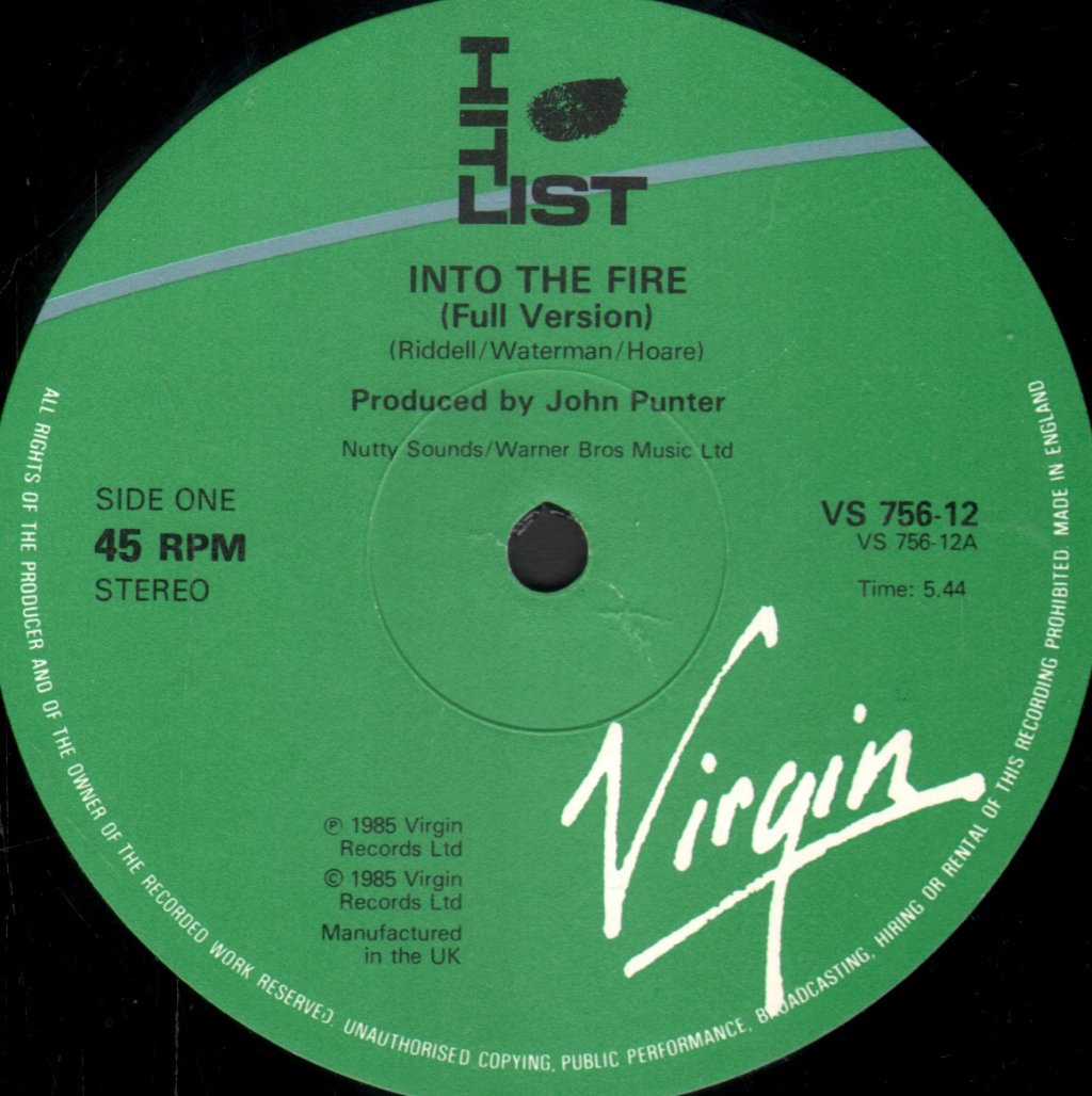 Hitlist - Into The Fire - 12 Inch