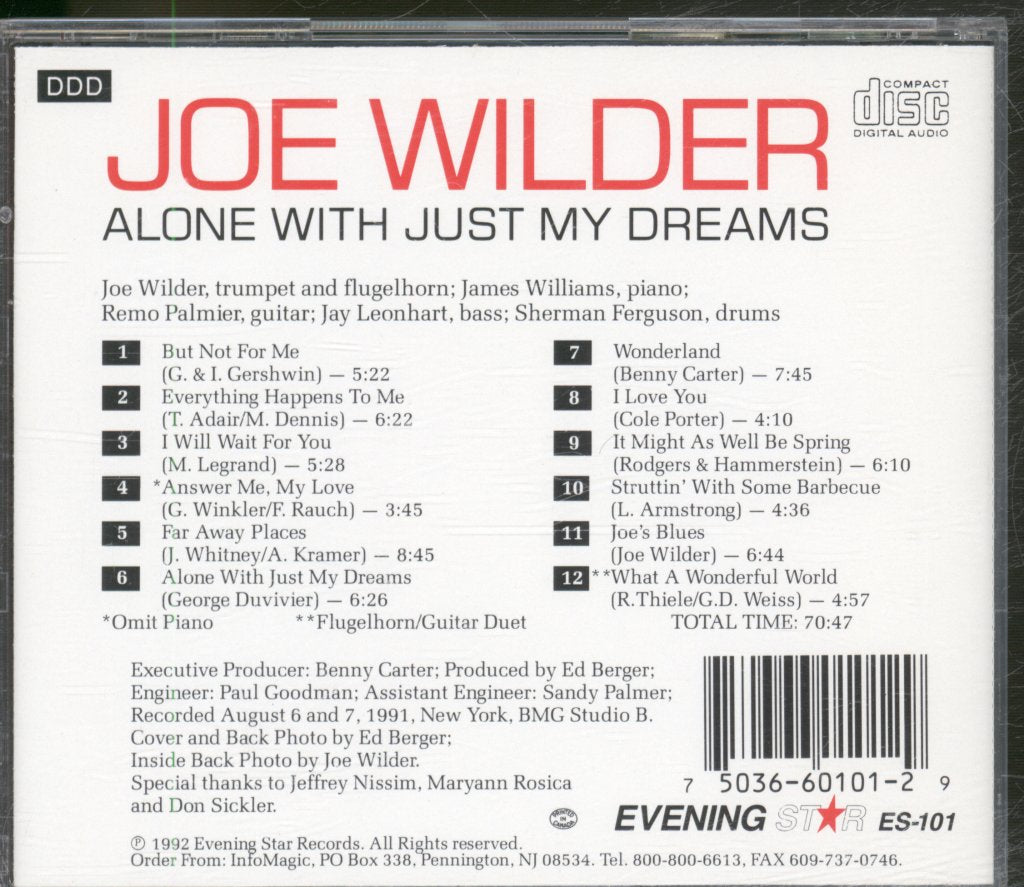 Joe Wilder - Alone With Just My Dreams - Cd