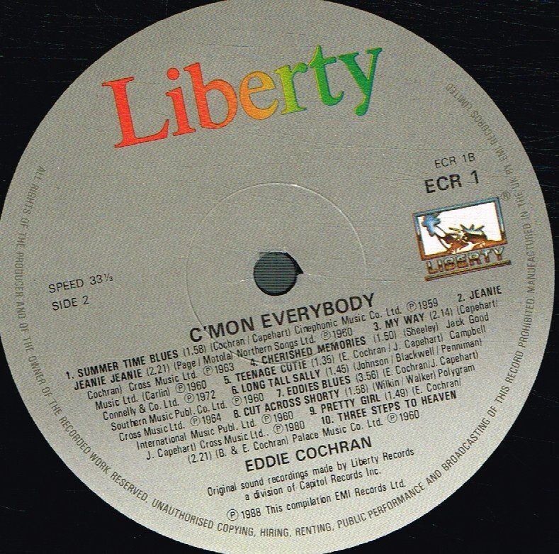 Eddie Cochran - C'mon Everybody - Lp