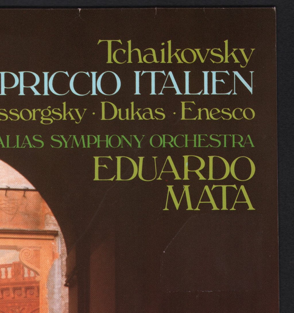 Eduardo Mata / Dallas Symphony Orchestra - Tchaikovsky - Capriccio Italien / Moussorgsky / Dukas / Enescu - Lp