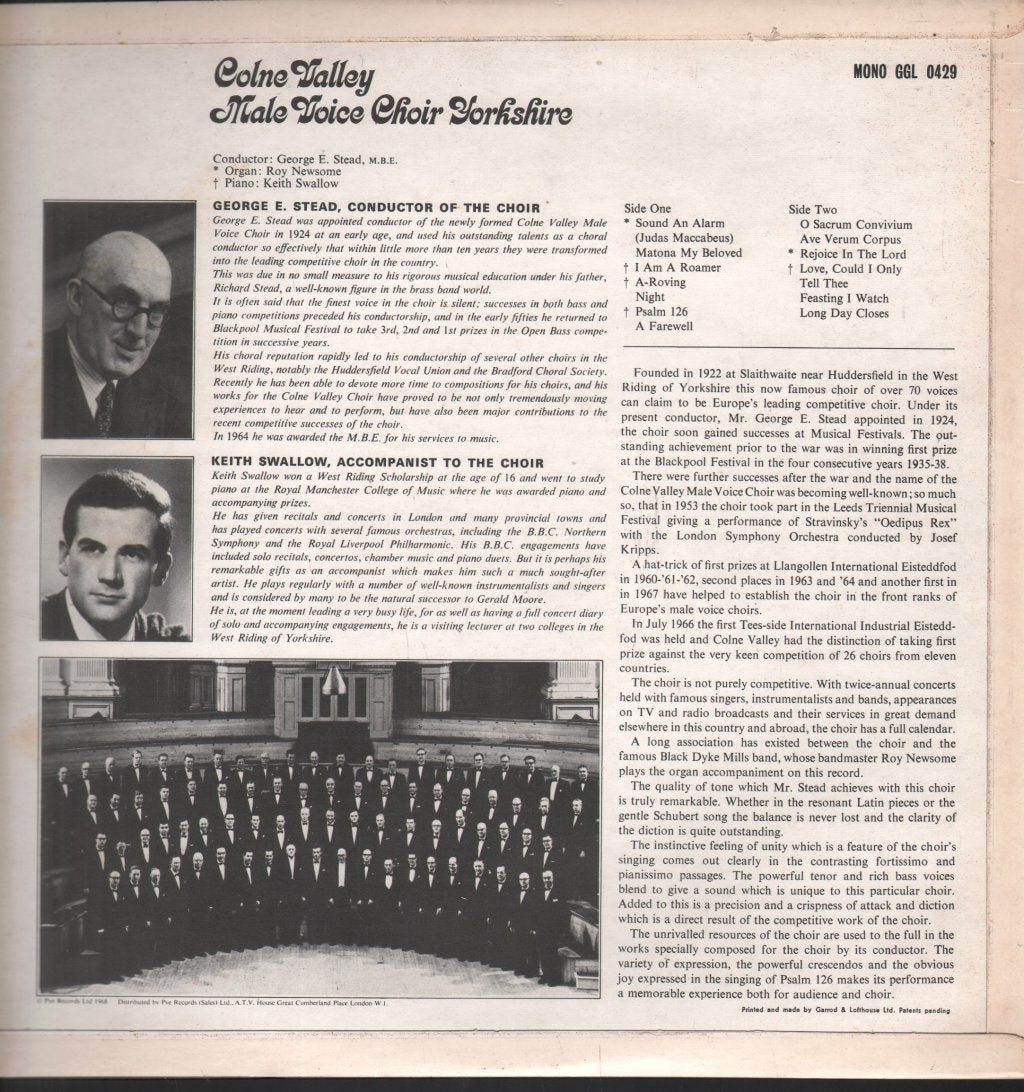 Colne Valley Male Voice Choir - Colne Valley Male Voice Choir Yorkshire - Lp